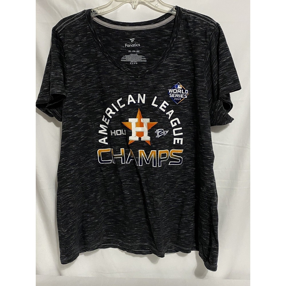 Houston Astros Women's 2XL T-Shirt AL Champs 2019 World Series Fanatics Tee
